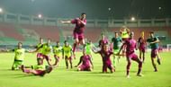Qatar jubilant after entering the knockouts (Image Courtesy: The Peninsula Qatar)